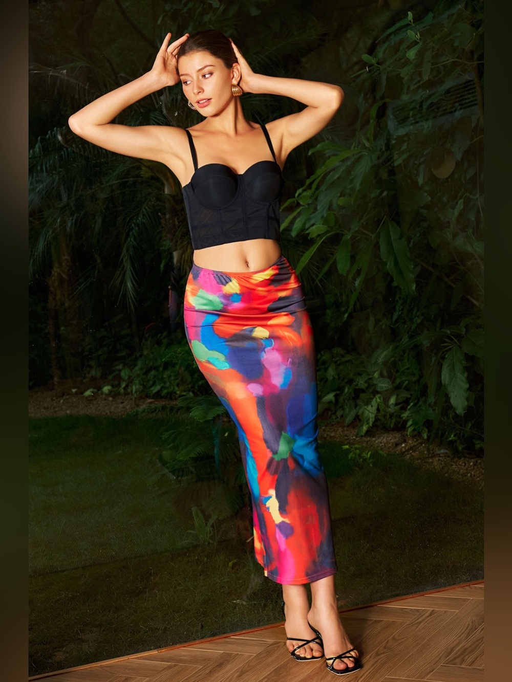 NWT Micas Women's Tie Dye Maxi Skirt Size Medium
